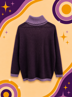 1980's Original Vintage Target Purple Turtle Neck Sweater