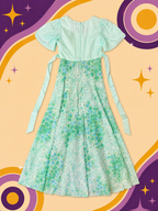 1960's/1970's Original Vintage Handmade Floral Tie Back dress