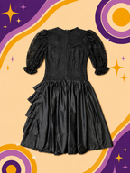 1980's Original Euro Vintage Your Sixth Sense Black Lace Dress