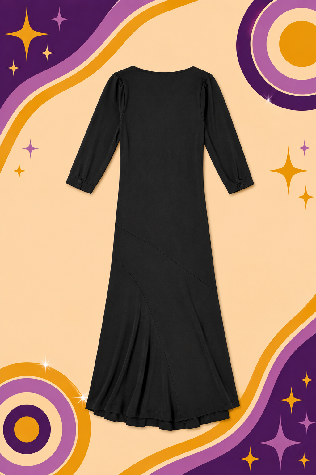 1990's Vintage Target Black Wrap Dress