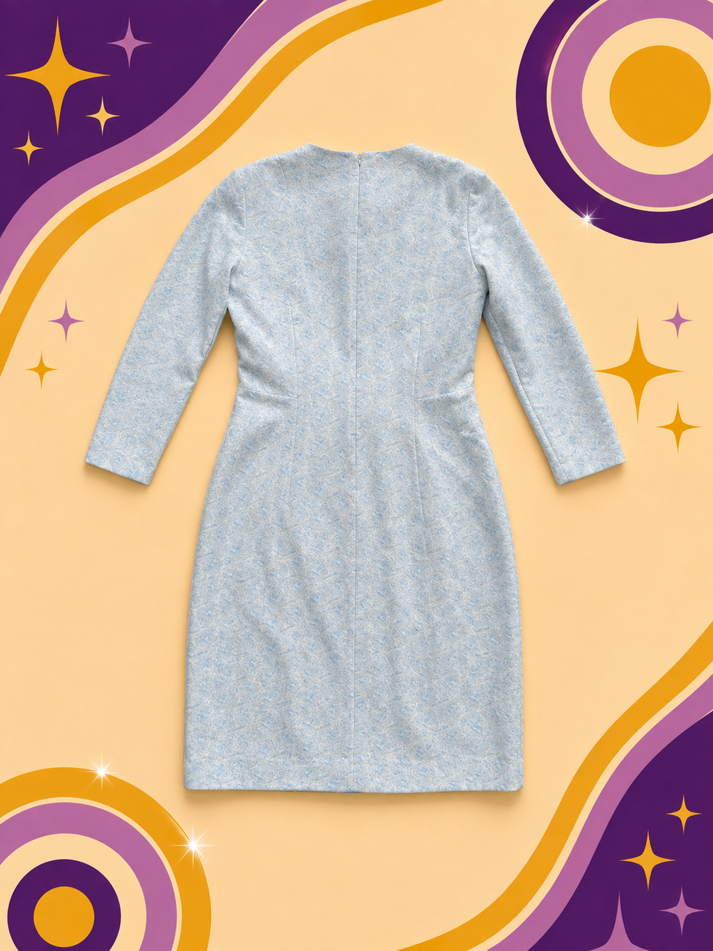 1950's Original Vintage Susan Parsons Blue Dress