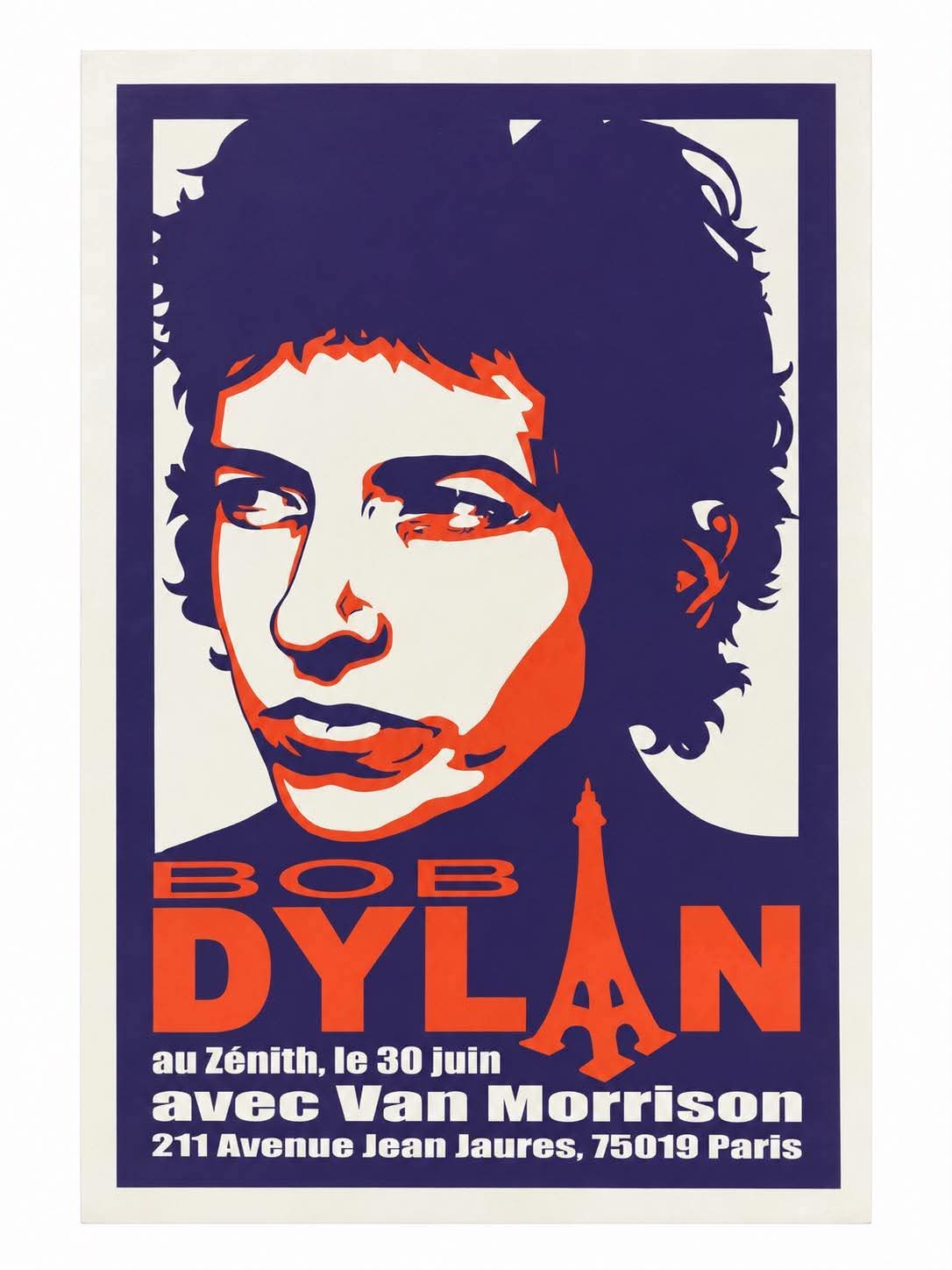 Bob Dylan Poster On Framing Card