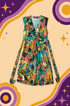 1990's Boohoo Multicolour Tie Back dress