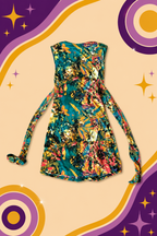 1990's Boohoo Multicolour Tie Back dress