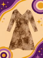 1990's SSF Brown Wrap Dress