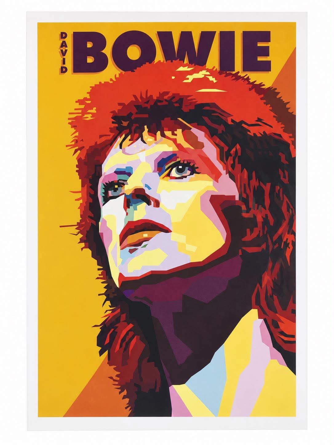 David Bowie Poster On Framing Card