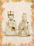 Vintage Diety Egyptian Meditiation Statues
