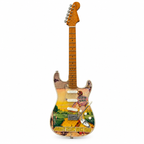 Mini Guitar 'Elton John' Yellow Brick Road Display