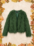 Vintage Faux Fur Eilly Bazaar Green Jacket