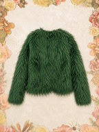 Vintage Faux Fur Eilly Bazaar Green Jacket