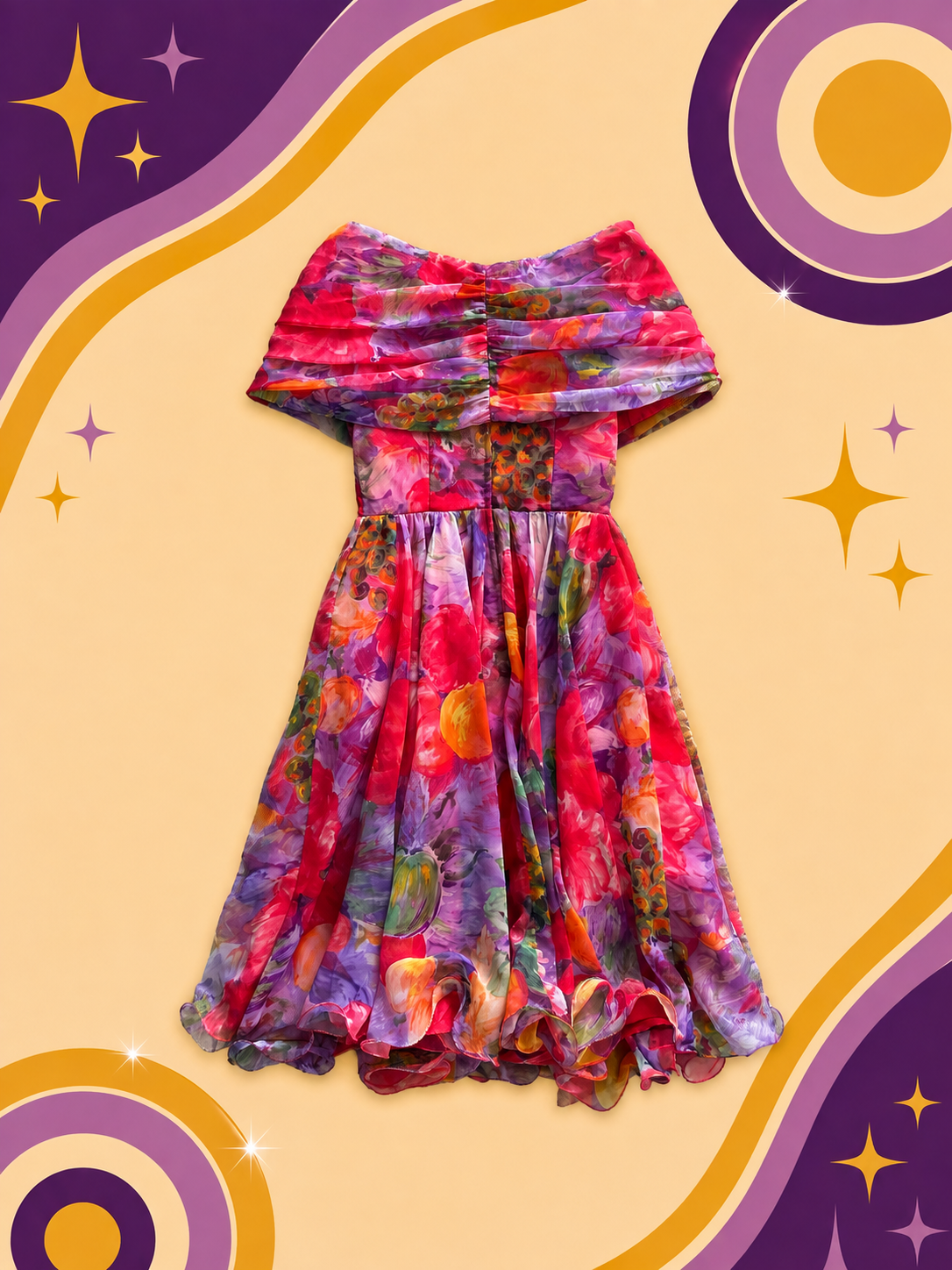 1950's Original Vintage Mr K Floral Dress