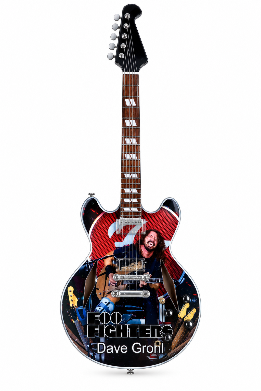 Mini Guitar Display Foo Fighters Design