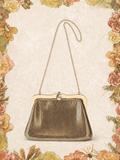 Silver Glow Mesh Bag Japanese Vintage