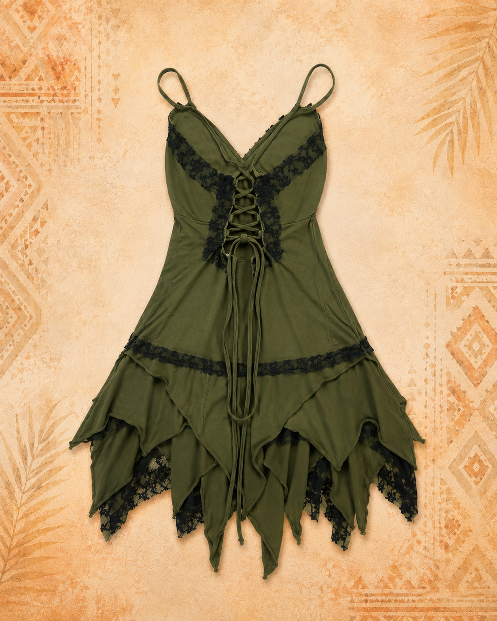 3rd Eye 100% Cotton Tie Back Boho Dress
