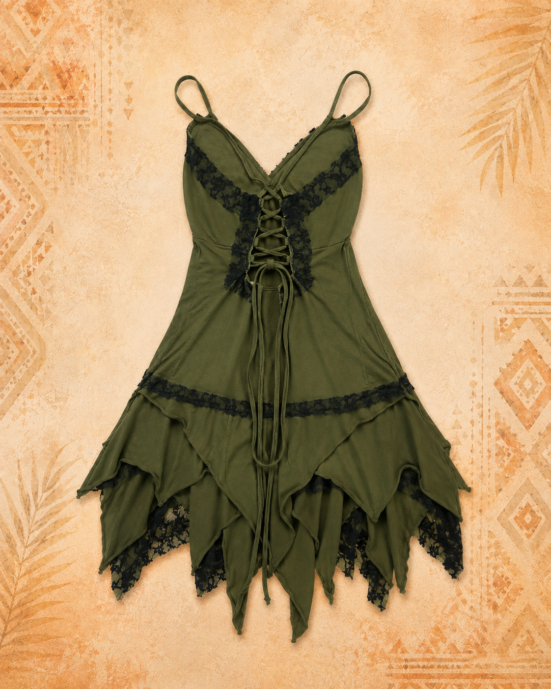 3rd Eye 100% Cotton Tie Back Boho Dress