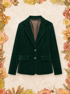 Vintage Green Velvet Blazer