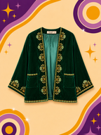 Original Vintage Nine Lives Bazaar Embroidered Coat