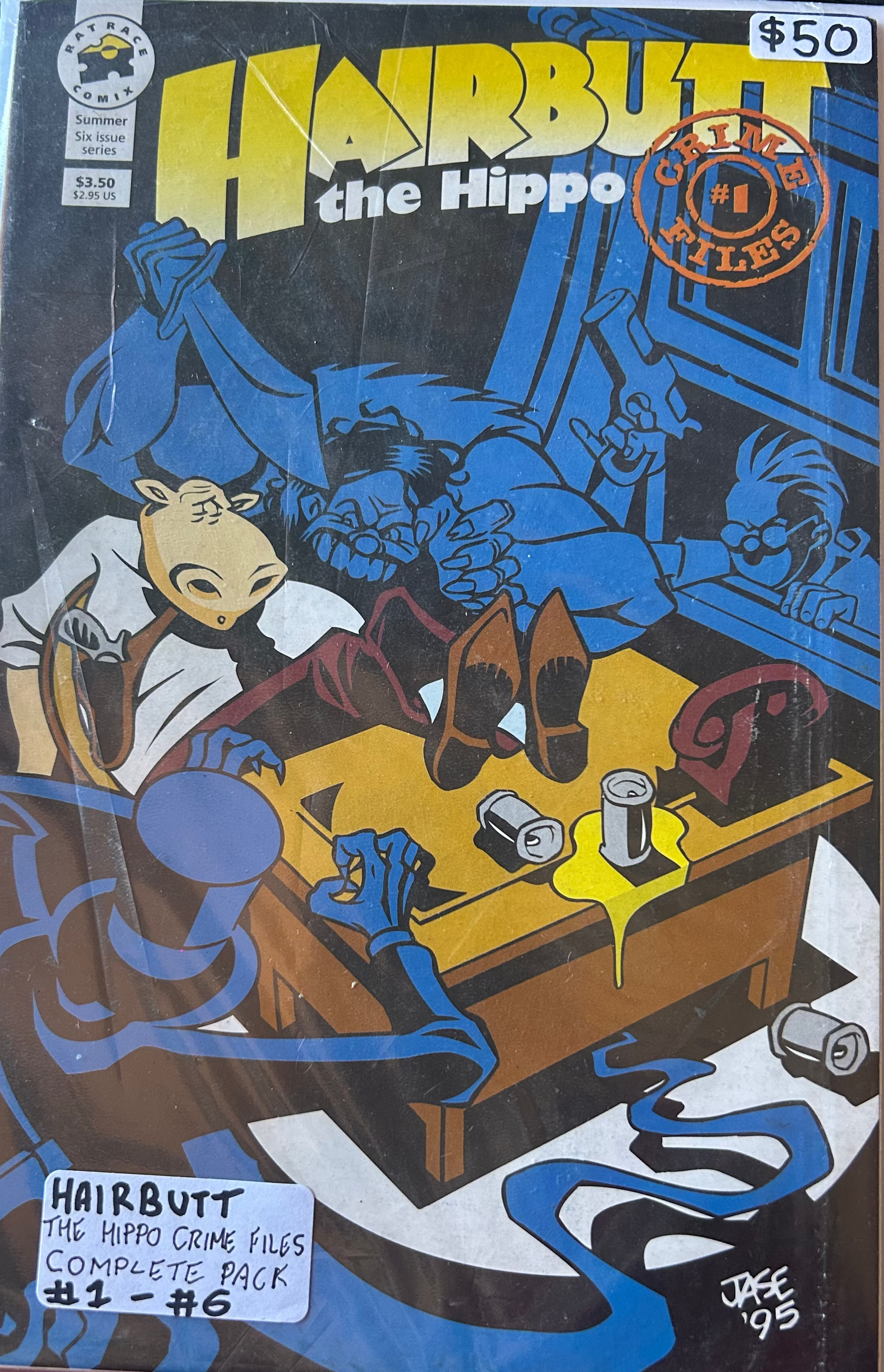 HairButt The Hippo #1-#6 Crime Files Complete Pack