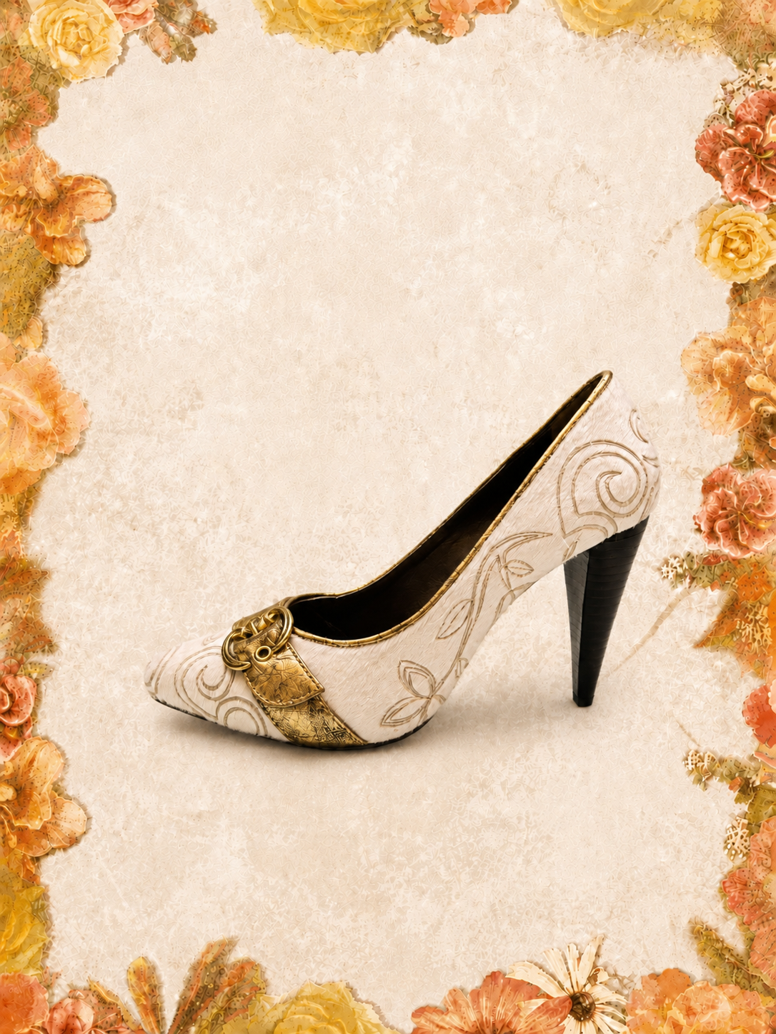 Genuine Vintage Hide Leather Heels
