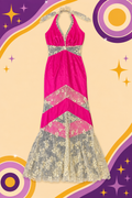 1990's/2000's Original Vintage Pink Halter Dress