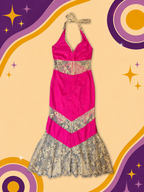 1990's/2000's Original Vintage Pink Halter Dress