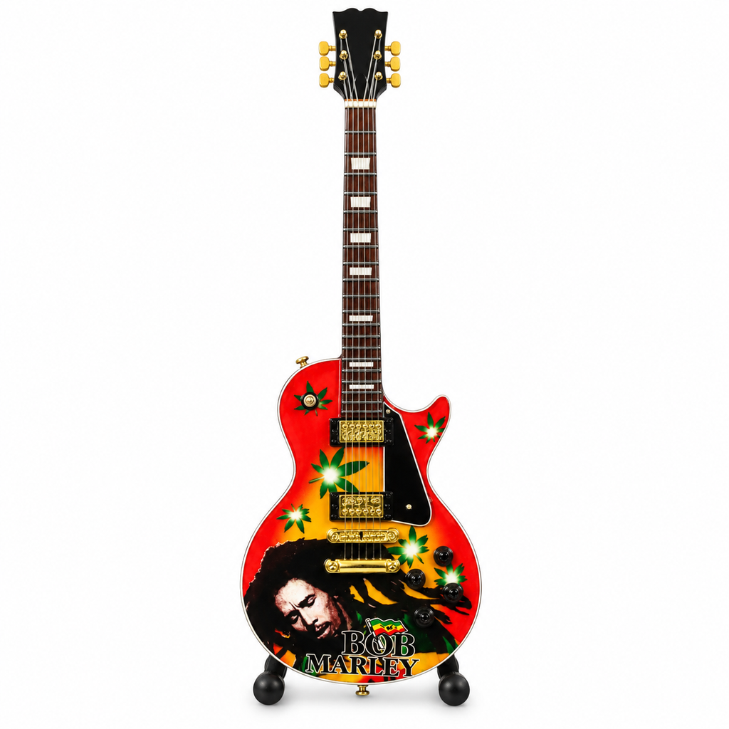Mini Guitar Display Bob Marley Design