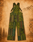 3rd eye Patchwork 100% Cotton Green Overalls