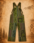 3rd eye Patchwork 100% Cotton Green Overalls