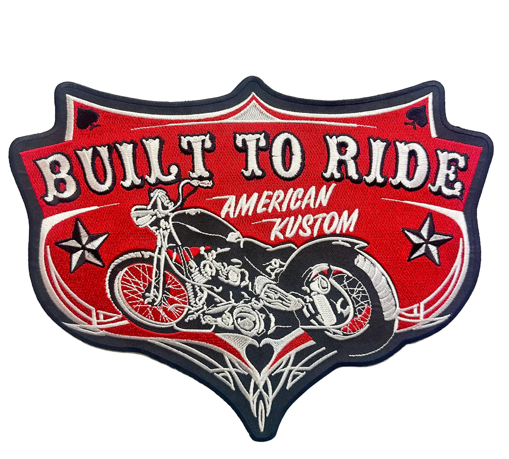 Iron On Patches (Large) Motorcycle