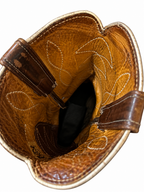 American Vintage Genuine Leather Justin (M8.5/W10.5) Chocolate Brown Cowboy Boots