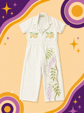 1980's Original Vintage King Gee Australia White Pantsuit