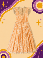 1960's Original Vintage Lace Gunne Sax Style Dress