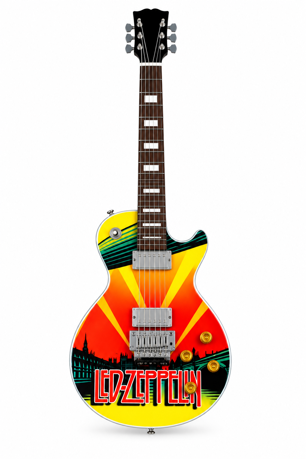 Mini Guitar Display Led Zeppelin Design