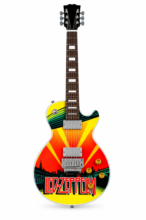 Mini Guitar Display Led Zeppelin Design