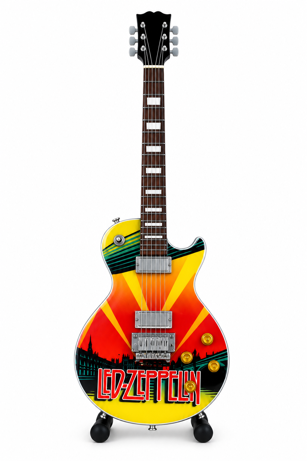 Mini Guitar Display Led Zeppelin Design