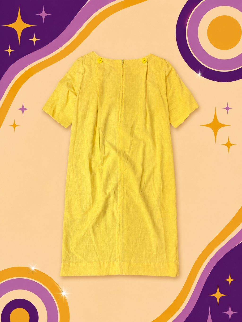 1980's Original Vintage Handmade Linen Dress