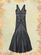 Vintage Silk Beaded Liz Jordan Gown
