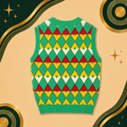 Mens Knit Diamond Pattern Vest