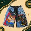 Mens Upcycled Denim Baggy Shorts