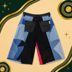 Mens Upcycled Denim Baggy Shorts