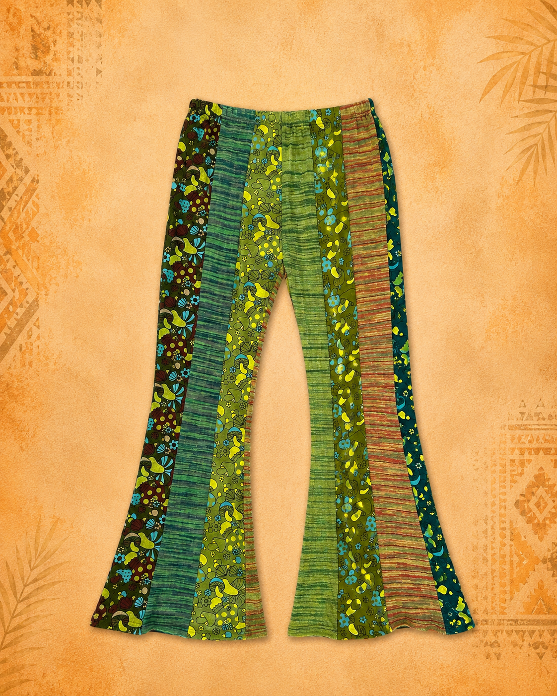 3rd Eye 100% Cotton Horizontal Patchwork Flares