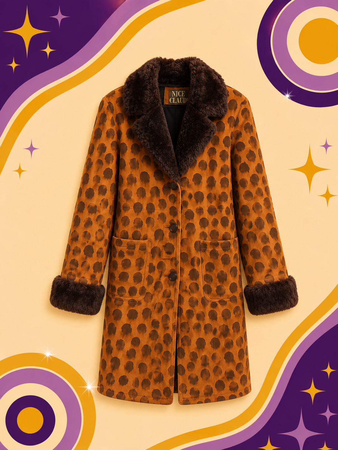 Orignal Vintage Nice Claud Afghan Coat