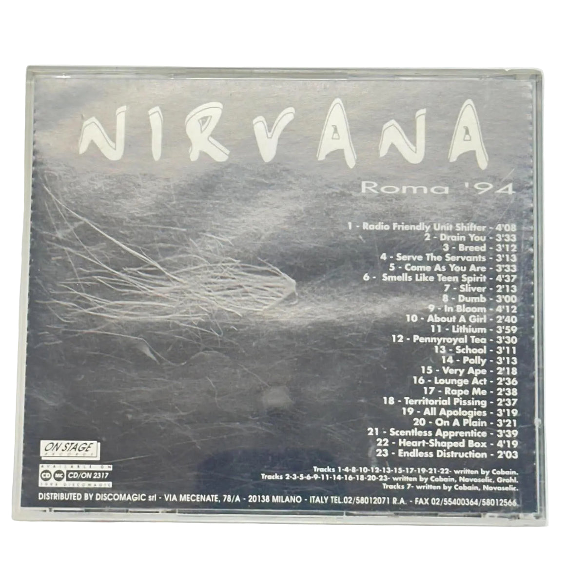 Nirvana CD 'Last Concert In Haly' Edition