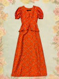Original Vintage 1960's/1970's Orange Dress