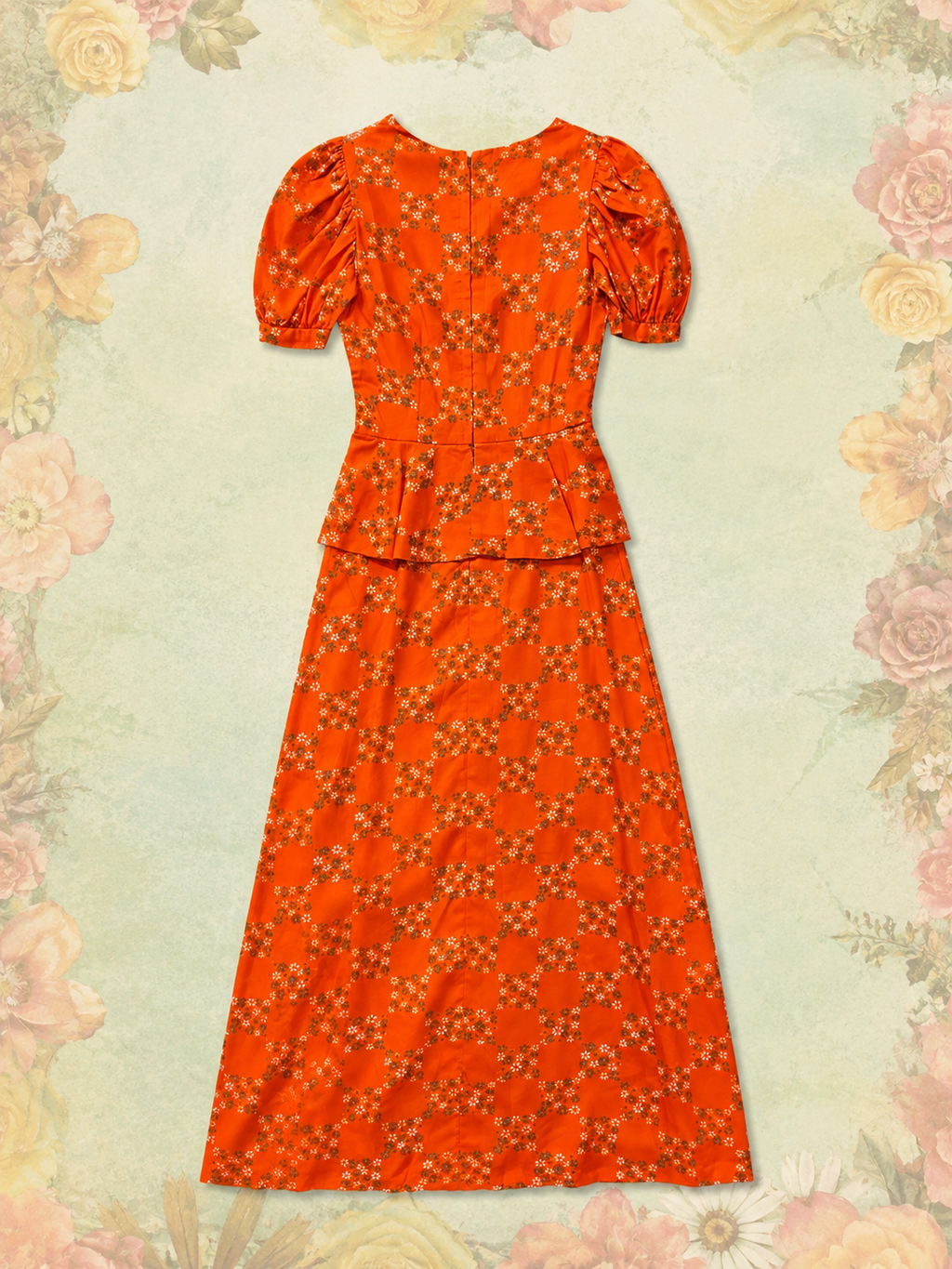 Original Vintage 1960's/1970's Orange Dress