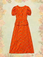 Original Vintage 1960's/1970's Orange Dress
