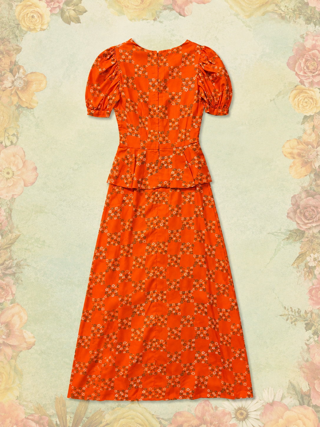 Original Vintage 1960's/1970's Orange Dress