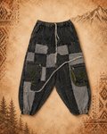 Mens 3rd Eye Wide leg Patchwork Pants
