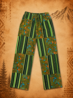 Mens 3rd Eye 100% Cotton Mushroom Patchwork Pants