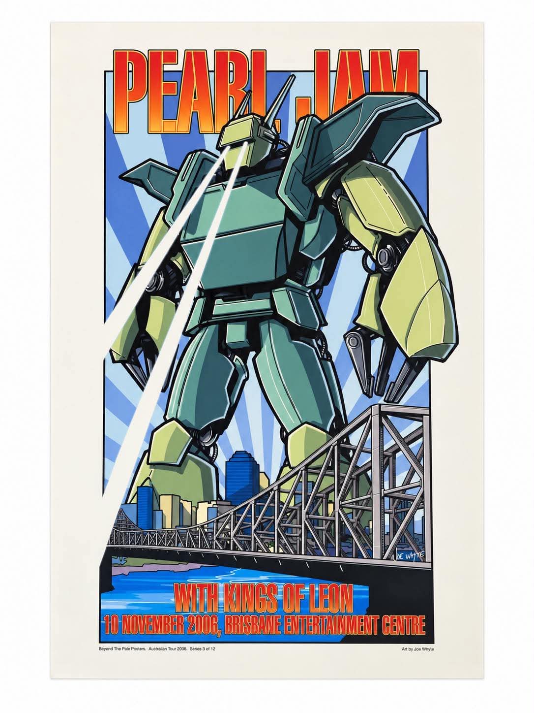 Pearl Jam Poster 'With Kings Of leon' On Framing card